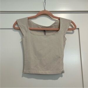 Rumored Beige cropped top NWT